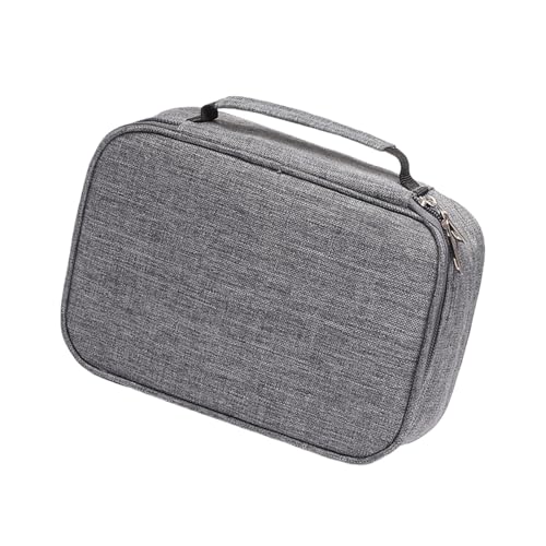 Dawutocap Federmäppchen mit hoher Kapazität, multifunktional, 72 Fächer, buntes Federmäppchen mit 2 abnehmbaren Hüllen, tragbare Tasche, tragbare Kunstbedarf-Hülle, grau von Dawutocap