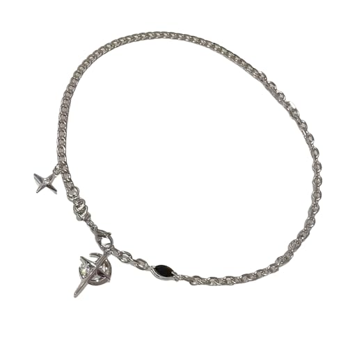 Dawutocap Mysteriöse schwarze Edelstein-Halskette mit Stern-Designs, tragbar für modische Frauen, suchen einzigartige Mode-Accessoires von Dawutocap