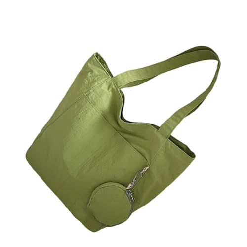Dawutocap Praktische Damen-Schultertasche aus Nylon mit geräumigem Innenfutter, Unterarmtaschen, lässige Handtasche für Pendler und Reisen, leichte Pendlertasche, grün, One Size Dawutocap Praktische Damen-Schultertasche aus Nylon mit geräumigem Innenfutter, Unterarmtaschen, lässige Handtasche für Pendler und Reisen, leichte Pendlertasche, grün, One Size von Dawutocap