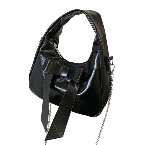 Dawutocap Schultertasche aus Polyurethan, Clutches, Schultertasche, Handtasche mit Reißverschluss, für Damen, Crossbody-Tasche mit abnehmbarem Riemen, trendig, Schwarz , One Size Dawutocap Schultertasche aus Polyurethan, Clutches, Schultertasche, Handtasche mit Reißverschluss, für Damen, Crossbody-Tasche mit abnehmbarem Riemen, trendig, Schwarz , One Size von Dawutocap