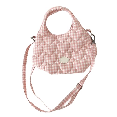 Dawutocap Stilvolle Damen Crossbody Tasche Abnehmbarer Riemen Gesteppt Shopper Tasche Schultertasche Herz Design Handtasche für Alltag Gesteppt, Fleischpulver, One Size Dawutocap Stilvolle Damen Crossbody Tasche Abnehmbarer Riemen Gesteppt Shopper Tasche Schultertasche Herz Design Handtasche für Alltag Gesteppt, Fleischpulver, One Size von Dawutocap