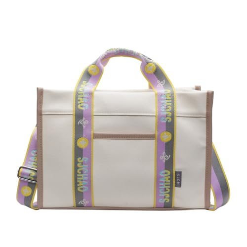 Dawutocap Stilvolle Leinwandtasche Für Mit Geräumigem Fach Und Bequemer Schultergurt Crossbody Taschen Leichte Pendelumbeltasche von Dawutocap