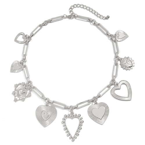Dawutocap Vintage Geometrische Herzheize Halskette Einstellbare Länge Neckkette Für Frauen Eleganter Schlüsselbeutel Kette Party Schmuckgeschenk Verstellbare Dawutocap Vintage Geometrische Herzheize Halskette Einstellbare Länge Neckkette Für Frauen Eleganter Schlüsselbeutel Kette Party Schmuckgeschenk Verstellbare von Dawutocap