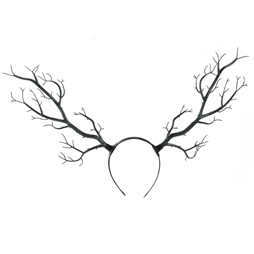 Elegante Dark Series Hairhoop Handcrafts Branch Design Haarkand Nicht Glipp Kopfbedeckung Für Partykleidung Und Rollenspielstil Simulation Simulation Baumzweige Haarband von Dawutocap