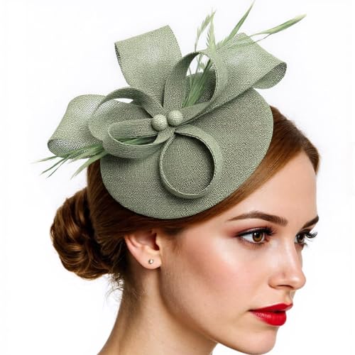 Elegantes Stirnband Damen Fascinators Kopfbedeckung Handgemachtes Haarschmuck für Hochzeitsfeiern und Themenfeiern von Dawutocap