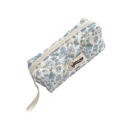 Federmäppchen mit Schleifen, Blumendruck, große Kapazität, Stifttasche, Schule, Bürobedarf für Studenten, geräumige Aufbewahrung, Schleifen, Tasche, Blumendruck, tragbare Beutelbox, a von Dawutocap