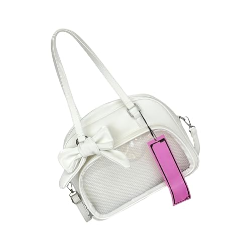 Itabag Itabag Umhängetasche für Pin-Display, japanische Stile, modische Handtasche, Pendlertasche, PU-Leder, Umhängetasche für Damen, PU-Leder, schöne Schleifen, Crossbody, weiß, One Size von Dawutocap
