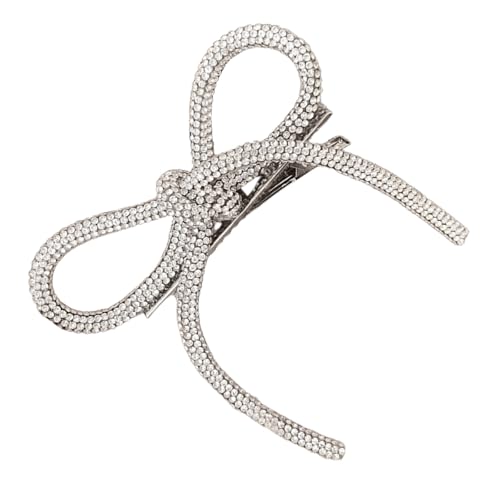Kreative Schleifen Haarteil mit Strasssteinen verziert, praktische Legierung Haarnadel-Haarteile Haarschmuck für modische Frauen von Dawutocap
