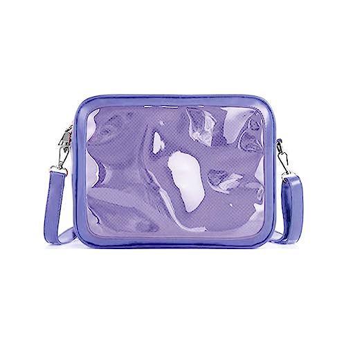 Kuriertasche für Mädchen, japanischer Stil, transparent, Umhängetasche, Teenager-Schulter, Damen-Geldbörse, japanische Ita für Mädchen, klare Schulter, niedlich, Lolita, Kuriertasche, violett, One von Dawutocap