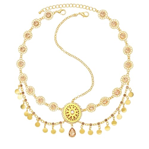 Modische Pailletten Quasten Stirnbänder Stilvolle Kopfbedeckung Kreative Kopfkette für verschiedene Haartypen von Dawutocap