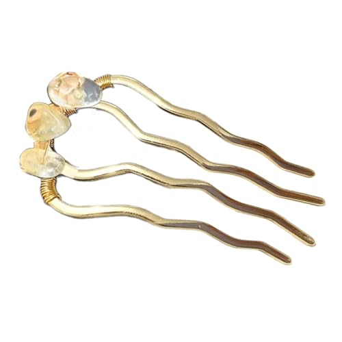 Natural Crystal Stone Hair Pin Elegantes Haargabel Für Braut Und Stilvolle Frauen Hochzeitszeremonie Kopfbedeckung Auffällige Fangen von Dawutocap