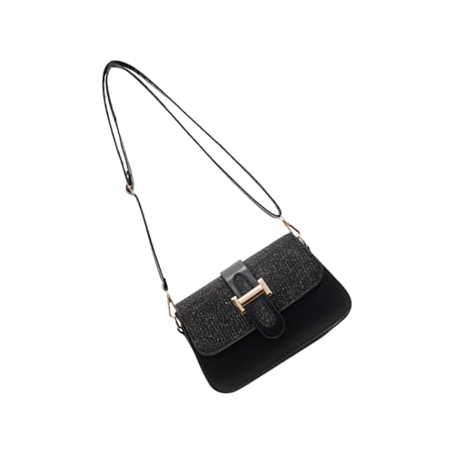 Pailletten-Umhängetasche für Damen, stilvolle Kuriertasche, PU-Leder, trendig, täglich, klein, quadratisch, Damen-Umhängetasche, PU-Leder, quadratisch, einfache Schulter, Schwarz , One Size Pailletten-Umhängetasche für Damen, stilvolle Kuriertasche, PU-Leder, trendig, täglich, klein, quadratisch, Damen-Umhängetasche, PU-Leder, quadratisch, einfache Schulter, Schwarz , One Size von Dawutocap