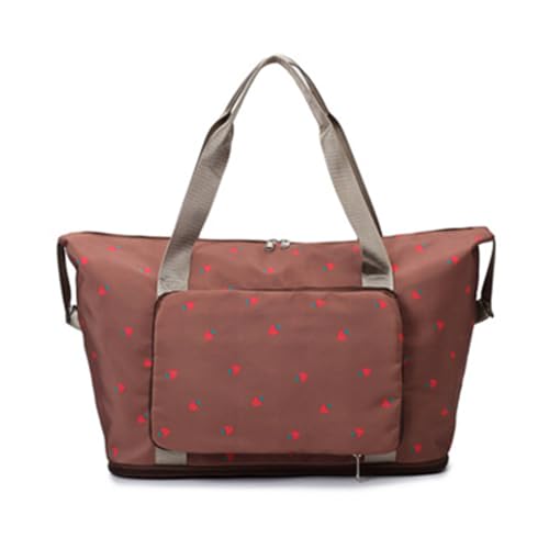 Reisetasche für Damen, Fitness-Tasche mit Nass- und Trockentrennung, Übernachtung, Wochenenden, Training, süßer Sport, Fitnessstudio, Gepäck, Fitness, Sport für Damen, braun, Mass Beauty von Dawutocap