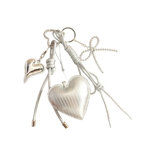 Trendy Crossbody Bags Dekoration Mit Strukturiertem Gewebekabel Und Metallischem Ornamente Tasche Charm Fashion Tasche Ornament Retro Leopard Herzbeuteldekoration von Dawutocap