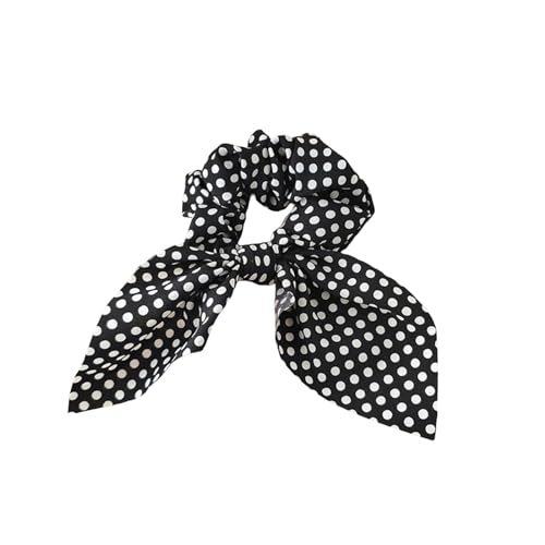 Damen Elastische Haarbänder Polka Dot Print Stirnband Girls Einfache Satin -scunchies für Frisuren von Dawwoti