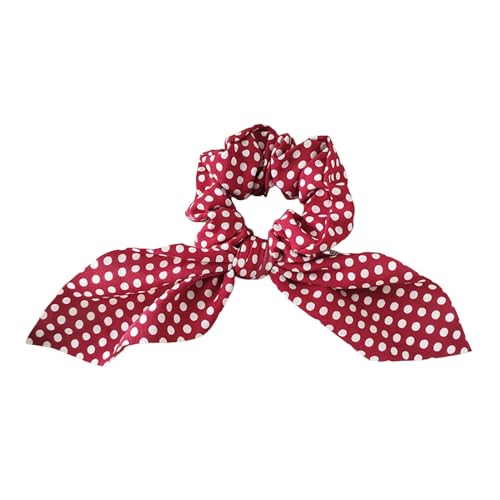 Damen Elastische Haarbänder Polka Dot Print Stirnband Girls Einfache Satin -scunchies für Frisuren von Dawwoti