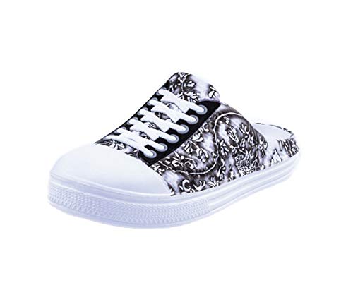 Frauen Bequemer Slipper Blumendruck-flip-Flops Loch Schuhe Einstellbare von Dawwoti