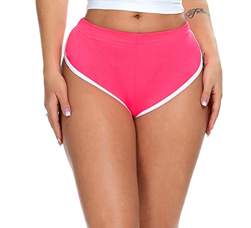 Dawwoti Frauen Yoga Shorts Aktive Shorts Fitnesshosen Running Stretch Sport Shorts Kurz Yoga Pants von Dawwoti