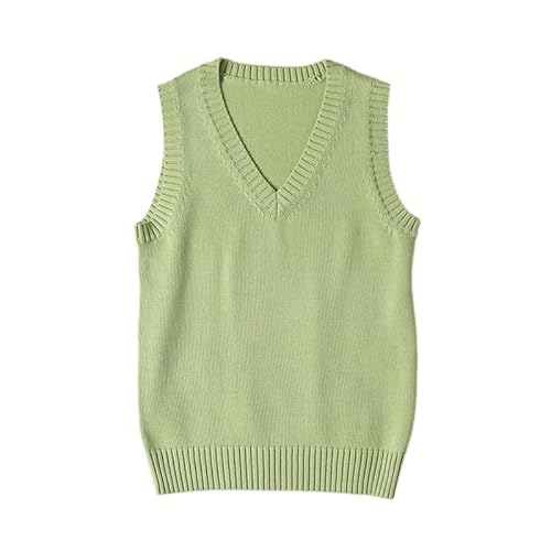 Frauen Gestrickte Pullover Westen Ärmellose Jumper Baumwolle Tank Top Grundlegende Strickwaren von Dawwoti