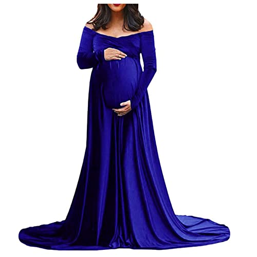 Frauen Mutterschaft Kleid für Foto-Shooting Solid Samt Foto-Shooting Schwangerkleid Wrap Maxi Kleid V-Ausschnitt Umstandskleid Frauen Mutterschaft Kleid für Foto-Shooting Solid Samt Foto-Shooting Schwangerkleid Wrap Maxi Kleid V-Ausschnitt Umstandskleid von Dawwoti