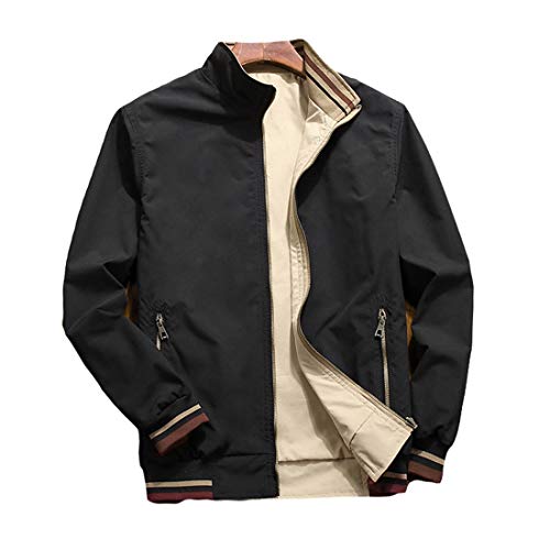 Herren Windjacke, Einfarbig Windjacke Leichte Windjacken Beiläufige Winterjacke mit Taschen Herren Mantel von Dawwoti