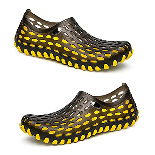 Unisex-Paar Sandalen Mesh-löcher Slide Sandalen Leichte Verschluss Ziehen Sie Auf Strandschuhe von Dawwoti