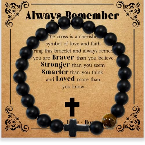 Kreuz-Armbänder, Naturstein, katholisches Armband, San Benito-Armband, St. Benedikt, trendige Sachen, inspirierende Geschenkideen, Armband und Karte, inspirierende Geschenke für Männer, Frauen Kreuz-Armbänder, Naturstein, katholisches Armband, San Benito-Armband, St. Benedikt, trendige Sachen, inspirierende Geschenkideen, Armband und Karte, inspirierende Geschenke für Männer, Frauen von Daxtril