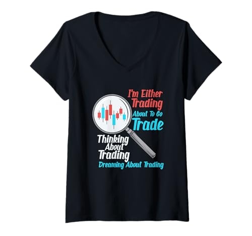 Damen Crypto Stock Trading Investor Day Trader Währung Forex T-Shirt mit V-Ausschnitt Damen Crypto Stock Trading Investor Day Trader Währung Forex T-Shirt mit V-Ausschnitt von Day Trading Crypto Blockchain Investor Tech Nerd