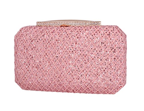 Day of Saturn Damen Handtasche Paillettenbesetzt Clutch Hochzeit Party Braut Abendtasche,Rosa von Day of Saturn