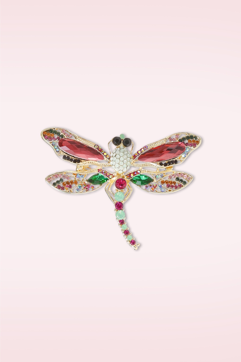 Glitzernde Dragonfly Brosche in Rosa und Multi Glitzernde Dragonfly Brosche in Rosa und Multi von Day&Eve by Go Dutch Label