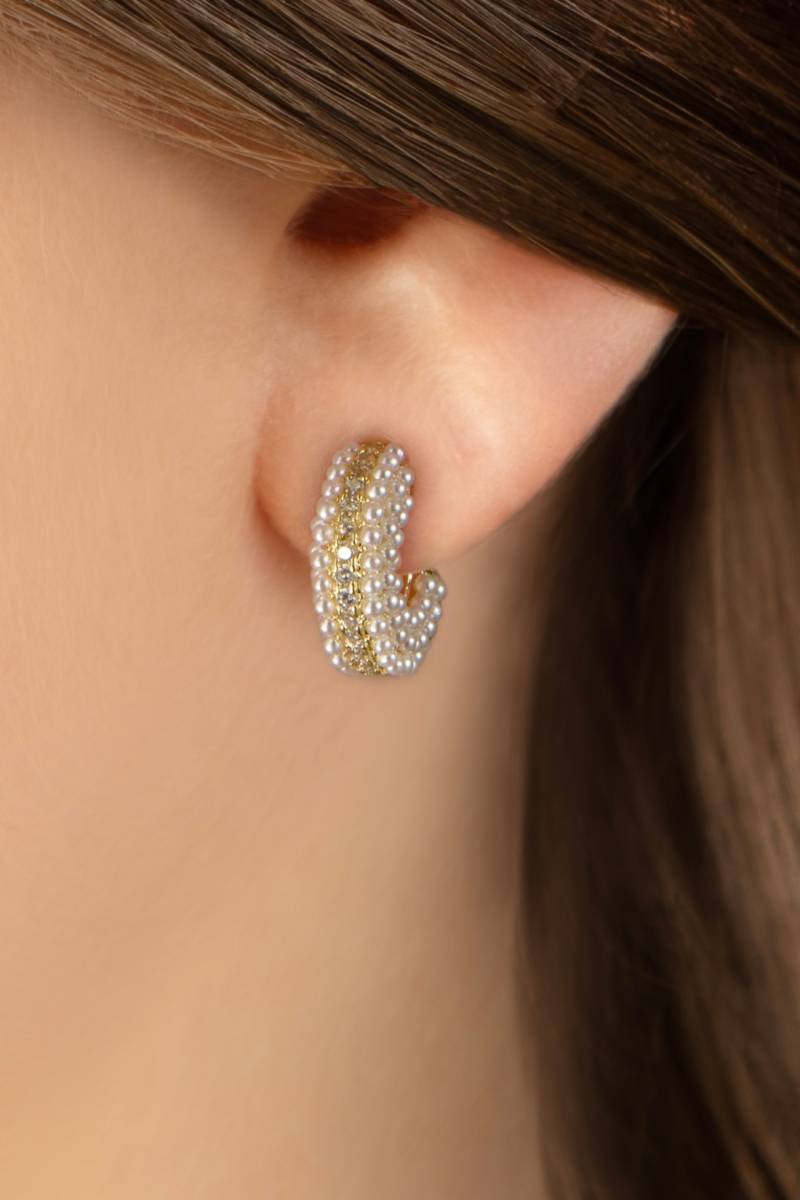 Tori Pearly Bling Ohrringe in Gold von Day&Eve by Go Dutch Label