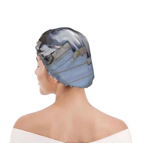 Duschhaube für Damen und Herren UK wiederverwendbar wasserdicht mit Gummiband bedruckt Hunde Border Collie Shetland SheepDogs Alaskan von Day2Gift