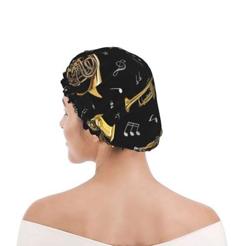 Duschhaube für Damen und Herren UK wiederverwendbar wasserdicht mit Gummiband bedruckt Musikinstrumente Duschhaube für Damen und Herren UK wiederverwendbar wasserdicht mit Gummiband bedruckt Musikinstrumente von Day2Gift