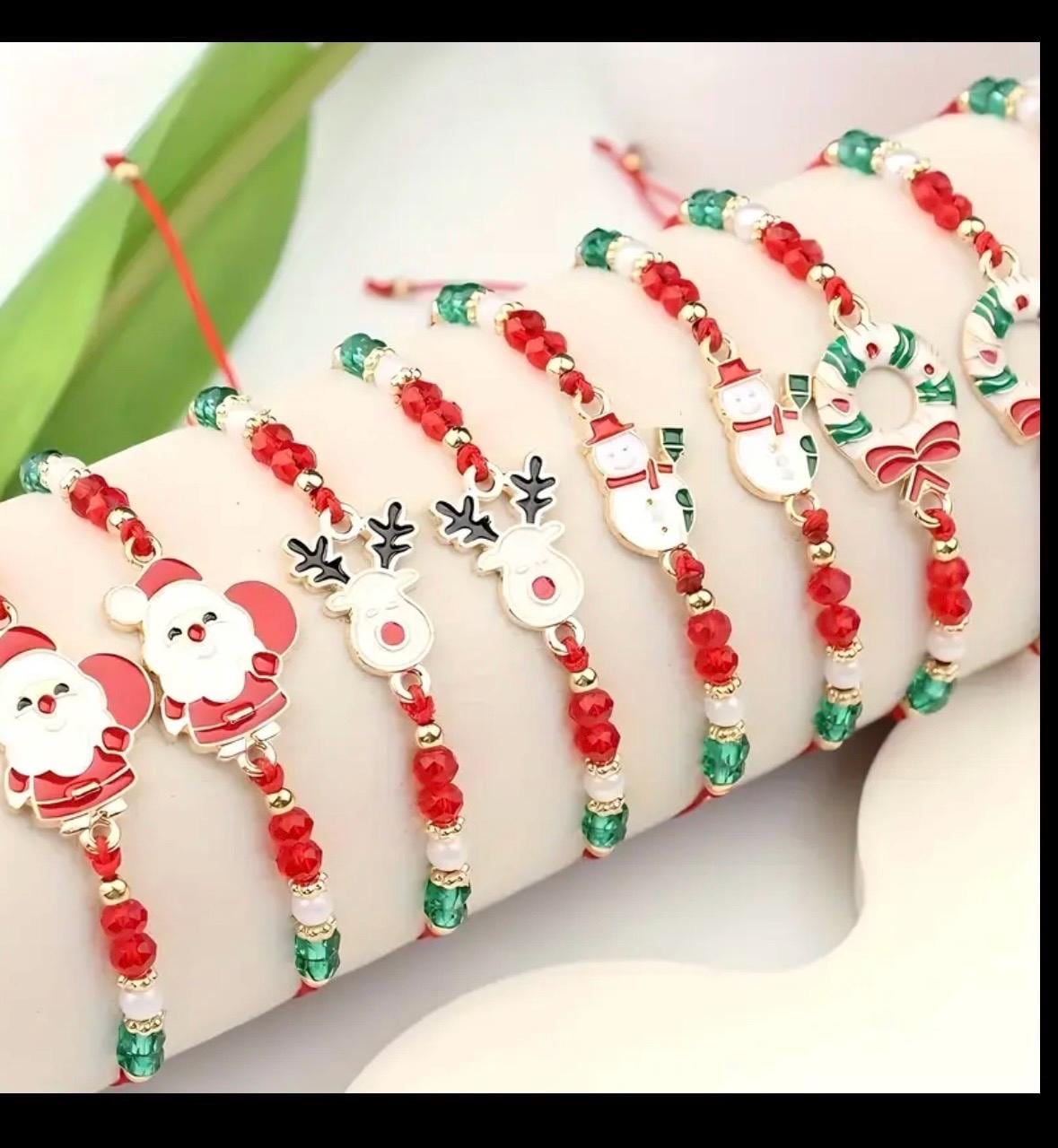 Christmas Bracelet | Beaded Holiday Jewelry Funny Word Personalized Xmas Gift Santa Jolly Af Merry Christmas Bracelet | Beaded Holiday Jewelry Funny Word Personalized Xmas Gift Santa Jolly Af Merry von DayPlanerAT