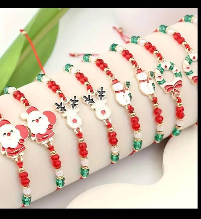 Christmas Bracelet | Beaded Holiday Jewelry Funny Word Personalized Xmas Gift Santa Jolly Af Merry Christmas Bracelet | Beaded Holiday Jewelry Funny Word Personalized Xmas Gift Santa Jolly Af Merry von DayPlanerAT