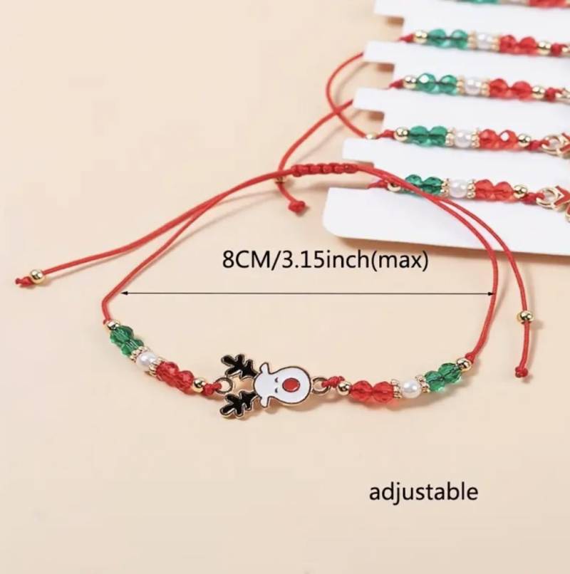 Personalized Christmas Bracelet | Funny Beaded Jewelry Holiday Word Santa Stackable Xmas Gift For Her Personalized Christmas Bracelet | Funny Beaded Jewelry Holiday Word Santa Stackable Xmas Gift For Her von DayPlanerAT