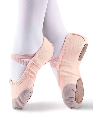 Daydance Ballettschuhe, weiche geteilte Sohle, Tanzschuhe (Kleinkinder, Kinder, Jungen, Mädchen, Erwachsene), Helles Pink, 1.5 Big Kid von Daydance
