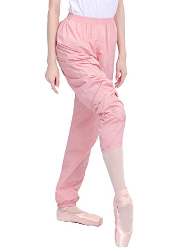 Daydance Teen Girls Women Ballet Ripstop Pants Lightweight Intensity Nylon Transpiration Pants for Dance, rose, XX-Large von Daydance