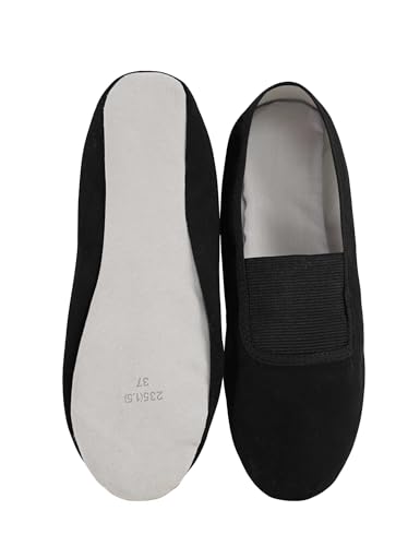 Daydance Vollsohle Gymnastikschuhe Weiß, Schwarz, 13.5 Little Kid von Daydance