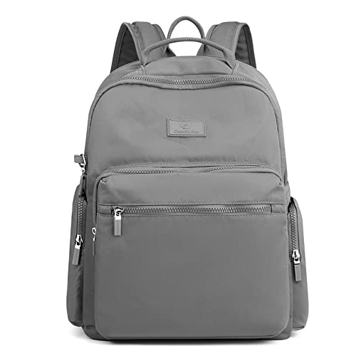 Dayfine Nylon-Rucksäcke für Damen, leichter Rucksack, Geldbörsen, Schultertasche, Rucksack, Reisen, lässiger Tagesrucksack, Laptoptaschen, Grau, Einheitsgröße, Reiserucksäcke von Dayfine