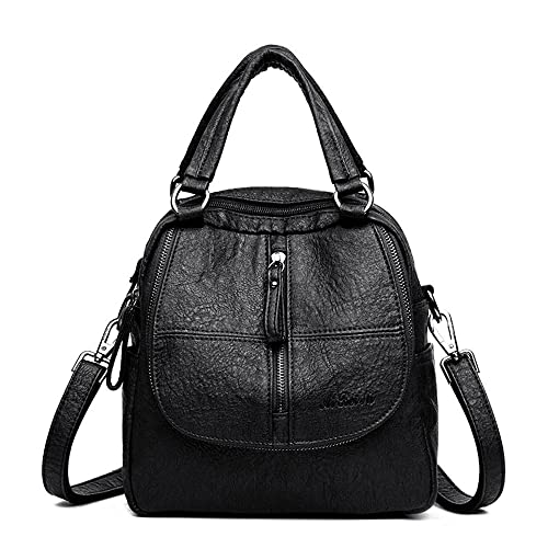 Dayfine Vintage Satchel Taschen für Frauen Weiche vegane Leder Rucksäcke Handtaschen Crossbody Taschen mit Top Griff Kleine Tote Geldbörse von Dayfine