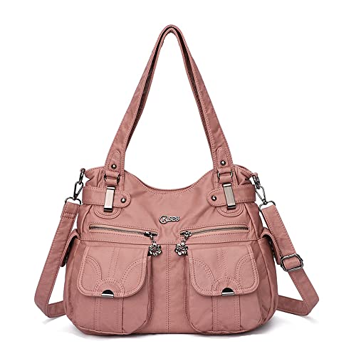 Dayfine Vintage Schultertaschen Frauen Hobo Handtaschen Vegane Leder Tote Taschen Reißverschluss Geldbörse Satchel Mehrere Taschen Handtasche von Dayfine
