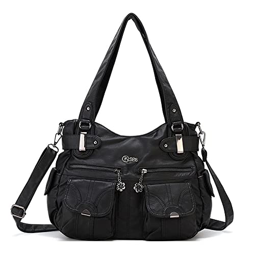 Dayfine Vintage Schultertaschen Frauen Hobo Handtaschen Vegane Leder Tote Taschen Reißverschluss Geldbörse Satchel Mehrere Taschen Handtasche von Dayfine