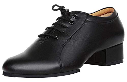Dayiss Herren Leder Tanzschuhe Standard & Latein mit Absatz Fitness Turnschuh(40 /Fußlänge 250mm, Absatz 3cm) von Dayiss