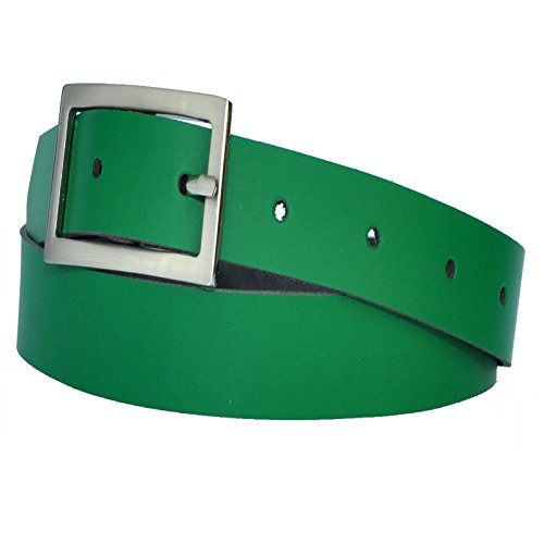 DayneQ 3,5cm Breit Echt Leder Guertel mit 4 Eckiger Schnalle Gruen 90cm Bundweit DayneQ 3,5cm Breit Echt Leder Guertel mit 4 Eckiger Schnalle Gruen 90cm Bundweit von DayneQ