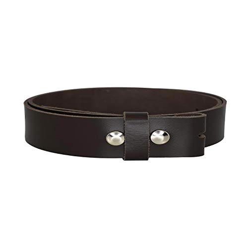 DayneQ 3cm Breit Echt Leder Gürtel mit 2 Drückknopf für Schnalle - DK-30-34F - Dunkel-Braun Bundweite 110cm DayneQ 3cm Breit Echt Leder Gürtel mit 2 Drückknopf für Schnalle - DK-30-34F - Dunkel-Braun Bundweite 110cm von DayneQ