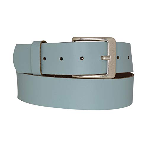 DayneQ 4cm Breit Echt Leder Guertel Altsilber Nickelfree - 15103-40 - Aqua Bundweite 90cm DayneQ 4cm Breit Echt Leder Guertel Altsilber Nickelfree - 15103-40 - Aqua Bundweite 90cm von DayneQ