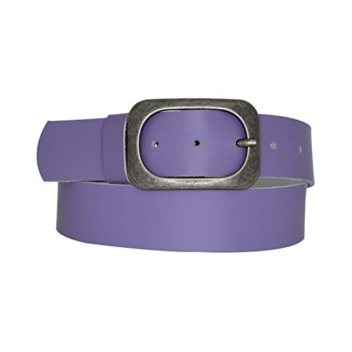 DayneQ 4cm Breit Echt Leder Guertel Altsilber Nickelfree - VZ113-40-MET - Hell-Lila Bundweite 80cm DayneQ 4cm Breit Echt Leder Guertel Altsilber Nickelfree - VZ113-40-MET - Hell-Lila Bundweite 80cm von DayneQ