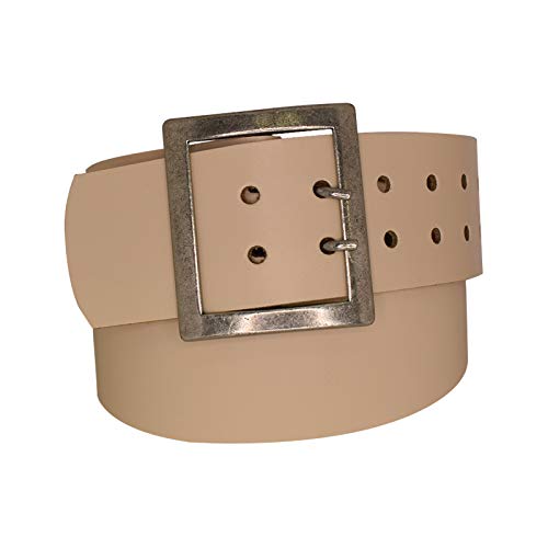 DayneQ 6cm Breit Echt Leder Guertel Altsilber Nickelfree - 1381-60 - Cream Bundweite 85cm DayneQ 6cm Breit Echt Leder Guertel Altsilber Nickelfree - 1381-60 - Cream Bundweite 85cm von DayneQ