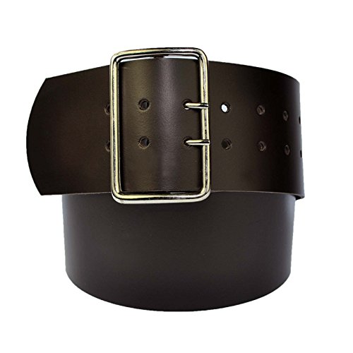 DayneQ 8cm Breit Echt Leder Guertel mit 4 Eckiger Roll Schnalle Braun 90cm Bundweit DayneQ 8cm Breit Echt Leder Guertel mit 4 Eckiger Roll Schnalle Braun 90cm Bundweit von DayneQ